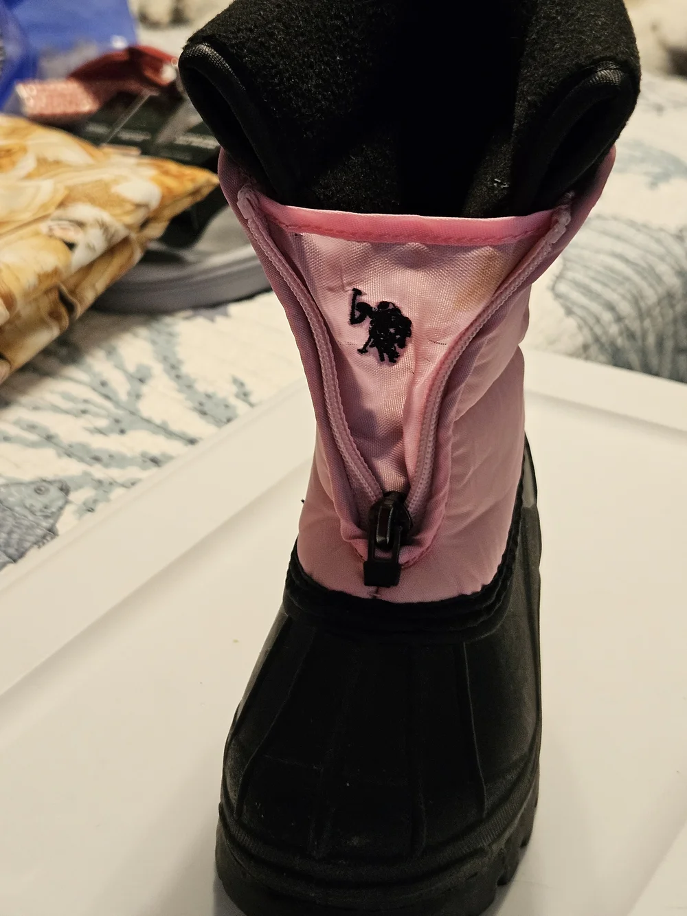 Polo by Ralph Lauren Pink and Black Kids' Rain & Snow Boots